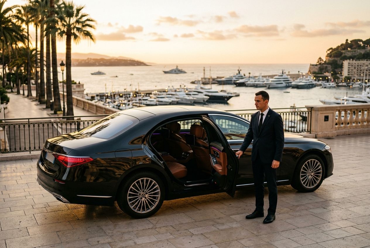 Chauffeur privé Côte d'Azur — Nice, Cannes, Monaco, Saint-Tropez